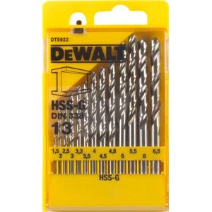 Набор сверл по металлу HSS-G (13 шт) в пластиковой кассете, DEWALT, DT 5922
