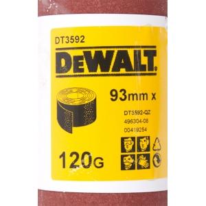 Шлифлист в рулонах для виброшлифмашин, 93 мм х 5 м, 120G, DEWALT, DT 3592