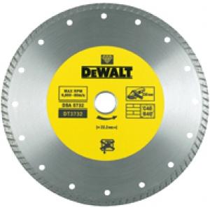 Диск алмазный отрезной Turbo 115х22,2 мм для УШМ, DEWALT, DT 3702