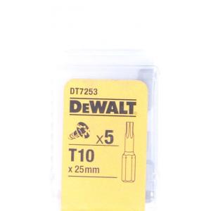 Бита Torsion для шурупов со шлицем Torx, T10 x 25 мм, 5 шт., DEWALT, DT 7253