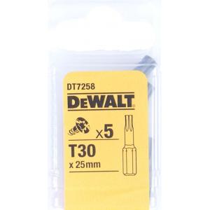 Бита Torsion для шурупов со шлицем Torx, T30 x 25 мм, 5 шт., DEWALT, DT 7258