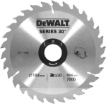 Диск пильный 190х30 мм, 40 зубьев, DEWALT, DT 1153