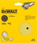 Круг для эксцентриковых шлифмашин, 150 мм, 6 отверстий, 240G, 25 штук, DEWALT, DT 3137