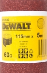 Шлифлист в рулонах для виброшлифмашин, 115 мм х 5 м, 60G, DEWALT, DT 3580