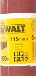 Шлифлист в рулонах для виброшлифмашин, 115 мм х 5 м, 180G, DEWALT, DT 3583