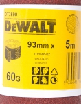 Шлифлист в рулонах для виброшлифмашин, 93 мм х 5 м, 60G, DEWALT, DT 3590