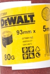 Шлифлист в рулонах для виброшлифмашин, 93 мм х 5 м, 80G, DEWALT, DT 3591