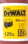 Шлифлист в рулонах для виброшлифмашин, 93 мм х 5 м, 120G, DEWALT, DT 3592