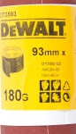 Шлифлист в рулонах для виброшлифмашин, 93 мм х 5 м, 180G, DEWALT, DT 3593