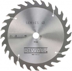 Диск пильный SERIES 40 190х30 мм, 28 зубьев, DEWALT, DT 4033