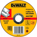 Круг отрезной по металлу для УШМ, 125х 22,2x1,6 мм, тип 1 (плоский), DEWALT, DT 42300