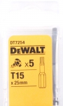 Бита Torsion для шурупов со шлицем Torx, T15 x 25 мм, 5 шт., DEWALT, DT 7254