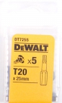 Бита Torsion для шурупов со шлицем Torx, T20 x 25 мм, 5 шт., DEWALT, DT 7255