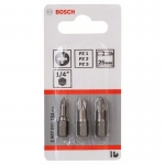 3 БИТЫ 25мм PZ/1/2/3 XH BOSCH 2607001753